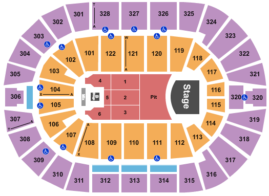 BOK Center Mumford & Sons Seating Chart